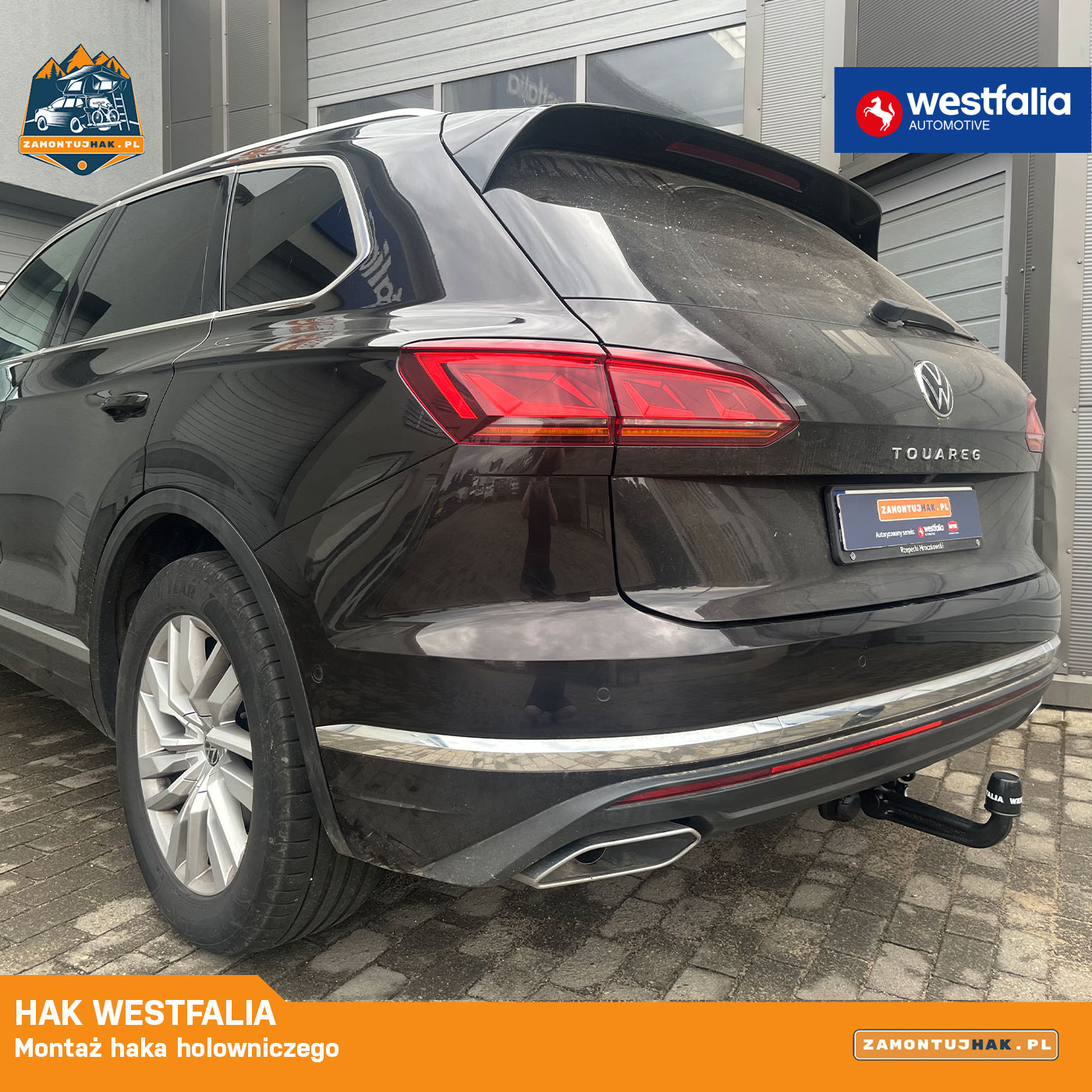 VW Touareg z hakiem Westfalia po montażu